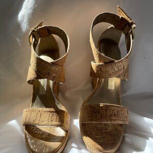 Dana Buchman Cork Wedge Sandal/Size 6